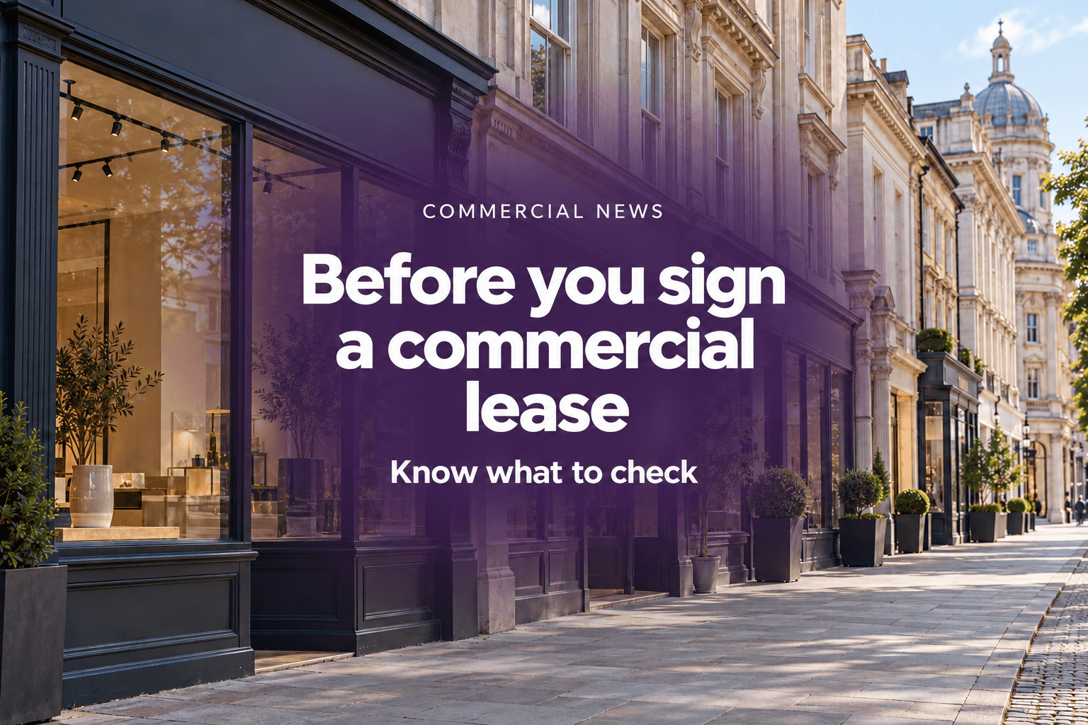 Taking on Commercial Premises? What to Check Before Signing a Lease